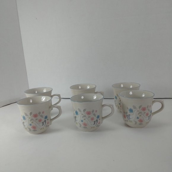 Action Geese Other - Country Classics Collection By Action Goose/Duck/Floral 6 Coffee Cups  Vintage